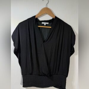 Black Wrap Blouse